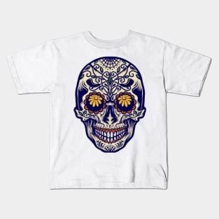 Sugar skull for dia de los muertos Kids T-Shirt